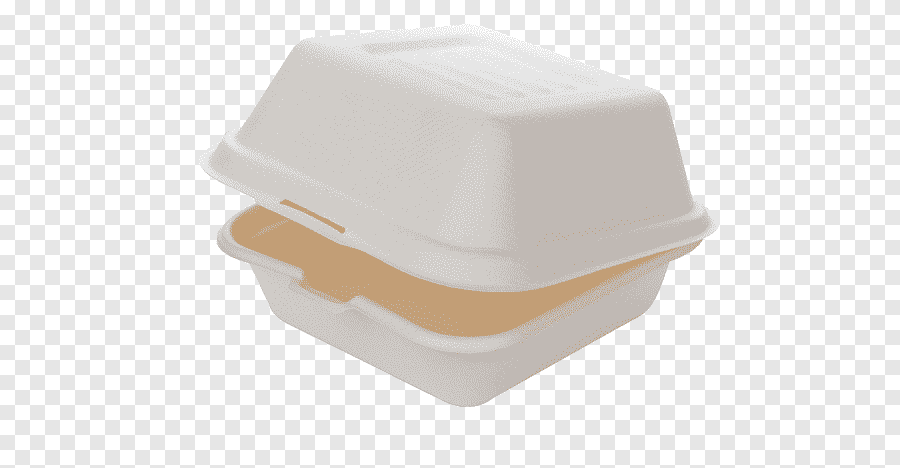 Contenant alimentaire à clapet en bagasse de canne à sucre 8 pouces 3 compartiments